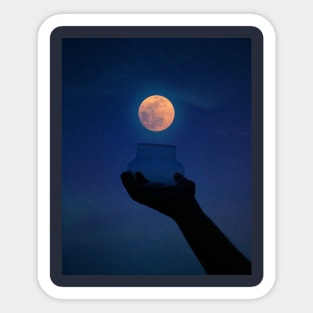 Catching the Moon Sticker